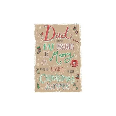 Image of Piccadilly Greetings Modern Christmas Card Dad 9 x 6 inches