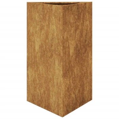 Image of vidaXL Garden Planter Triangular 50x43x75 cm Weathering Steel