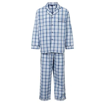 Image of Champion Mens Polycotton Long Pyjama Lounge Wear Set Sky Blue 3XL