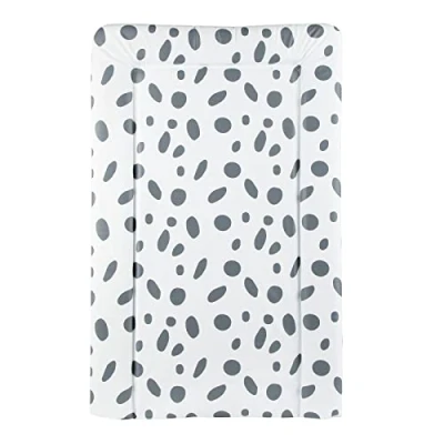 Image of CuddleCo Baby Nappy Changing Mat Waterproof, Anti Roll Nursery Table Topper with Curved Sides and Raised Edges Dalmatian
