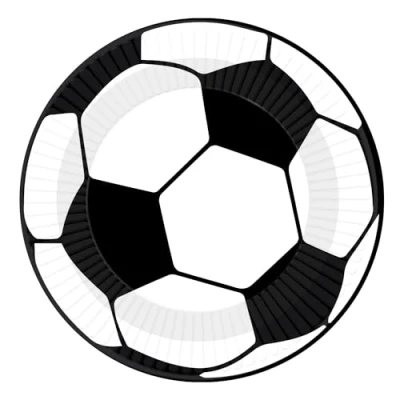 Image of Amscan 9919425 66 Goal Football Birthday Party Paper Plates 8 Pack