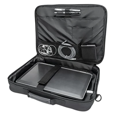 Image of Manhattan Cambridge Clamshell Laptop Bag 15.6 Inches Black