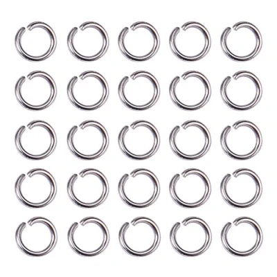 Image of PH PandaHall 100pcs(10g) 6mm 304L Stainless Steel Jump Rings for Jewellery Making