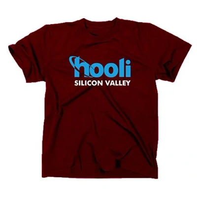 Image of STYLETEX23 #2 Hooli Logo T Shirt Silicon Valley, L, Maroon