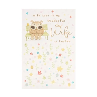 Image of Boofle Wonderful Wife Lovey Dovey Easter Card Cute Greeting