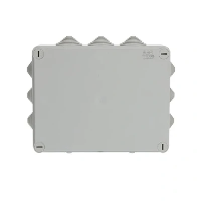 Image of ABB IP55 Junction Box Waterproof Electric Cable Connector Unit Glands Included Shockproof Adaptable Indoor/Outdoor 220 x 170 80mm