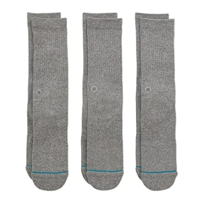 Image of Stance ICON 3 PACK Socks, Size: 8.5 12.5, Grau