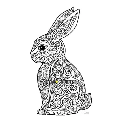 Image of STAR CUTOUTS SCC016 Cute Rabbit Relax Colour Craft &amp; Keep Cardboard Cutout/Standee/Standup, Solid, Multicolour, Regular