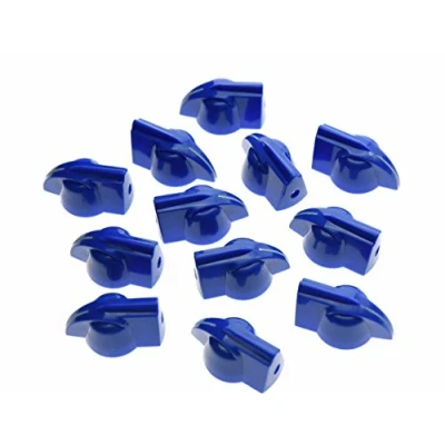 Image of Dopro Pack of 12 Raised Vintage set screw Guitar AMP Chicken Head/Effect pointer Knob Blue