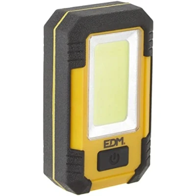 Image of EDP 36392 LED Torch with Hook and Magnet COB 500 Lumens, Black, Yellow