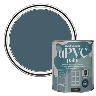 Image of Rust Oleum Blue uPVC Door and Window Paint In Gloss Finish Blueprint 750ml
