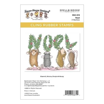 Image of Spellbinders Noel Cling Rubber Stamp Set from The House Mouse Holiday Collection
