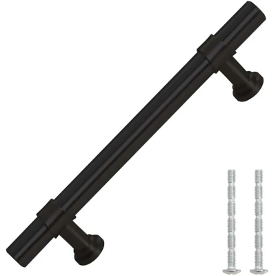 Image of vidaXL Cabinet Handles 10 pcs Black 96 mm Stainless Steel