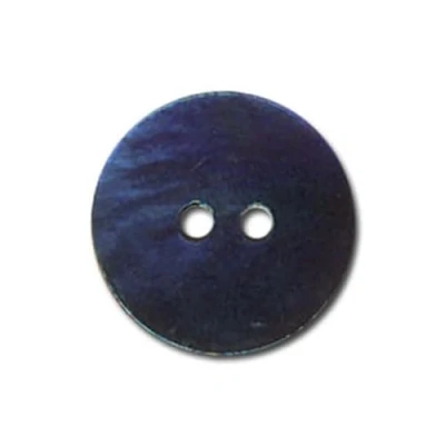 Image of Set of 3 Navy Mother Pearl Buttons Size 22 mm