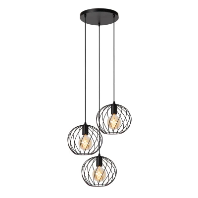 Image of Danza Classic Cluster Pendant Light Ø 50cm 3xE27 Black