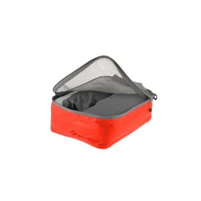 Image of Sea to Summit Garment Mesh Bag S Water Resistant Ultra Lightweight Packing Cube Sil Nylon Durable Zips &amp; Grab Tags For Travel Spicy Orange 25 x 19 9cm 60g