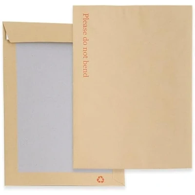 Image of Packwith Brown do not Bend envelopes A6 hardback (162 x 114 mm) Pack of 125 Manilla Perfect for Storing mailing and Posting documents