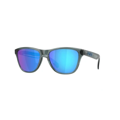 Image of Oakley Man OO9508 FROGSKINS S 950805 Occhiali da sole O_matter Black Blue Round Polarized
