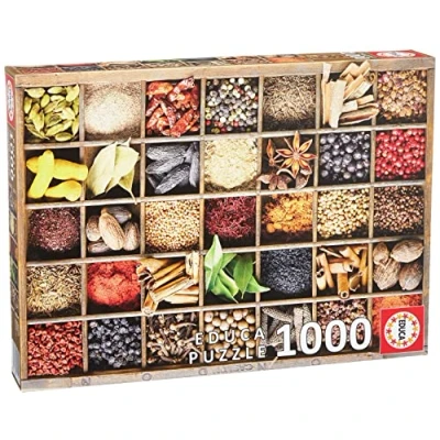 Image of KD Toys 15524 Educa Borras 1000 Piece Spices Jigsaw Puzzle, Multi