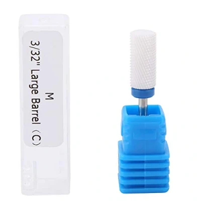 Image of 5 Type Ceramic Nail Drill Bits, Bits Polishing Manicure Tools, Cylinder Shape Grinding Head Bit for Drills Machine(Round flat head)