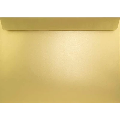 Image of Netuno 10 Large Gold Pearlescent envelopes DIN C4 229x324mm 9.01x12.75 inches 125gsm Sirio Pearl Aurum Peel&amp;Seal Straight Flap no Window for Photo certificates documents Contracts Invitations Cards
