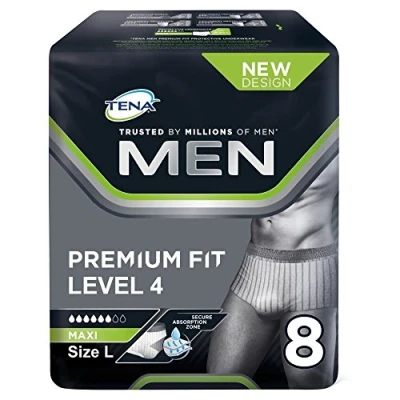 Image of Tena Men Premium Fit Protective Underwear Level 4 L/XL (6 Packs of 8)