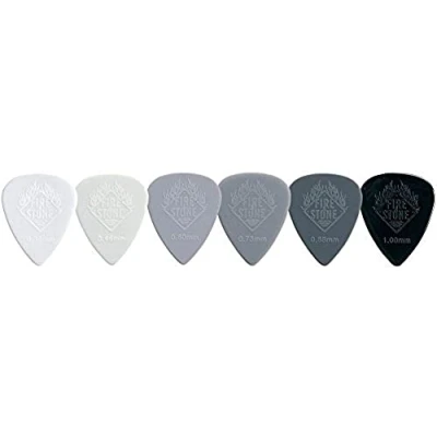 Image of Fire Stone Plectrum/Pick Nylon, 351 shape, relief surface, 1, 00 mm, black, 12 pieces