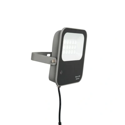 Image of Denby Solar 3000k 1100lm LED Outdoor Flood Light Grey IP65