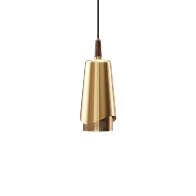 Image of Audo Copenhagen Umanoff pendant light, brass and walnut