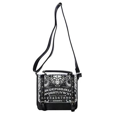 Image of Banned Ouija Board Small Gothic Adjustable Satchel Bag Black/One Size