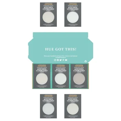 Image of Rust Oleum Kitchen Cupboard Paint in Satin Finish Delicate Greys Tester Box