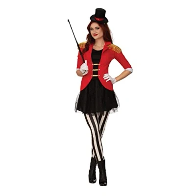 Image of Bristol Novelty AF113S Ringmaster Female Small Adult Costume, Women, Black, Red, White