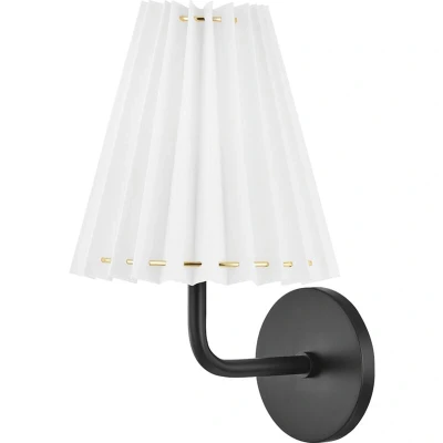 Image of Demi 1 Light Wall Sconce Soft Black with Shade