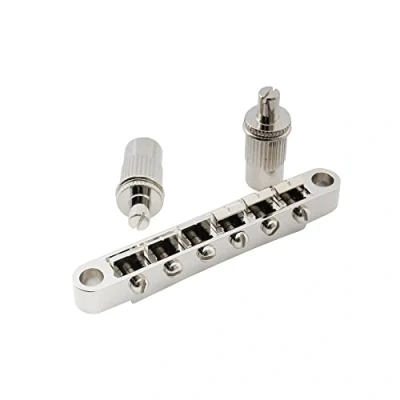 Image of Musiclily Pro 52mm Tune o matic Bridge for Epiphone Les Paul SG Style Electric Guitar, Nickel