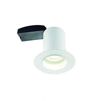 Image of Fire Rated Plaster in Anti Glare Downlights, Recessed Ceiling Lights, GU10 Halogen or LED, Trimless Spotlights Pack of 4