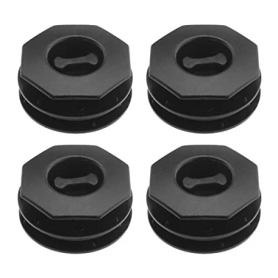 Image of Create idea 4Pcs Dual Layer Car Mat Retainer Carpet Anti Slip Buckle Twist Plastic Clip Fixing Mounting (Black)
