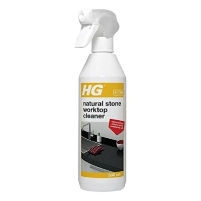 Image of HG Natural Stone Kitchen Worktop Cleaner, Quartz Granite Cleaner &amp; Marble Gentle Degreaser Spray 500ml