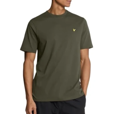 Image of Lyle &amp; Scott Plain Basic Tshirt, Men&#039;s, Size: Small, Olive