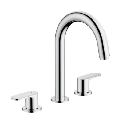 Image of hansgrohe Vernis Blend 3 hole basin mixer with pop up waste set, chrome, 71553000