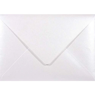 Image of Netuno 100 White Pearlescent envelopes DIN B6 125x175mm 4.92x6.89 inches 120gsm Majestic Marble gummed Pointed Flap no Window for Invitation Wedding Christmas Birthday Greeting Card Letter RSVP