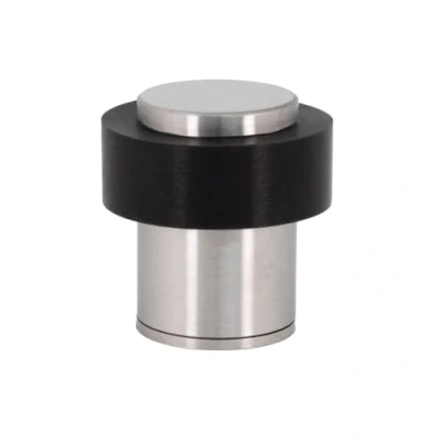 Image of EVI Herrajes Door Stop Stainless Steel 24 x 35 mm Screwed Threaded Base Matte Finish Includes Screw + Mounting Plug Mod. I 199/24X35 CBAM