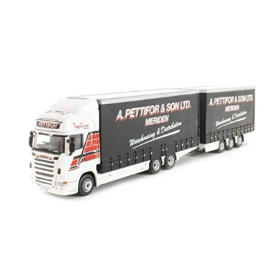 Image of Oxford Diecast 76DBU002 Scania Topline Drawbar A. Pettifor &amp; Son Ltd