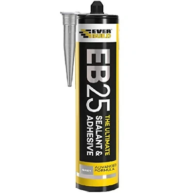 Image of Everbuild EB25 The Ultimate Sealant and Adhesive Cartridge Hybrid Polymer Waterproof Weatherproof Grey 300ml