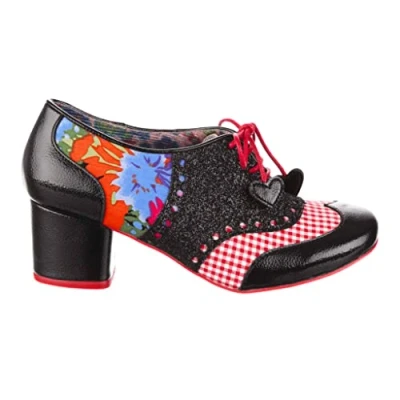 Image of Irregular Choice Womens Clara Bow Pump, Black Multi, 8 UK