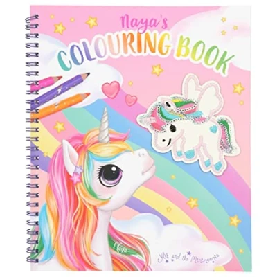 Image of Depesche 11580 Ylvi Unicorn Sequin Colouring and Sticker Book with 40 Pages to Colour Colour, Includes Numerous Stickers, Approx. 24 x 20.5 cm, Colourful, STK