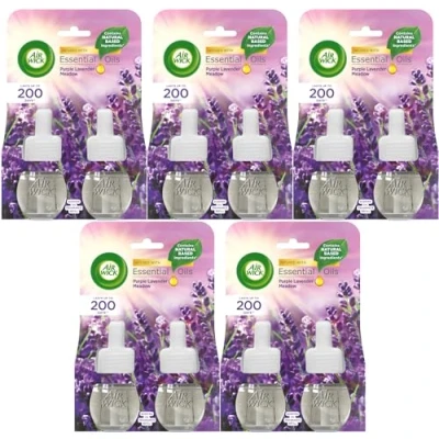 Image of Air Wick Freshener, Electrical Plug In, Purple Lavender Meadow, Refill 19 ml x 2 (Pack of 5)