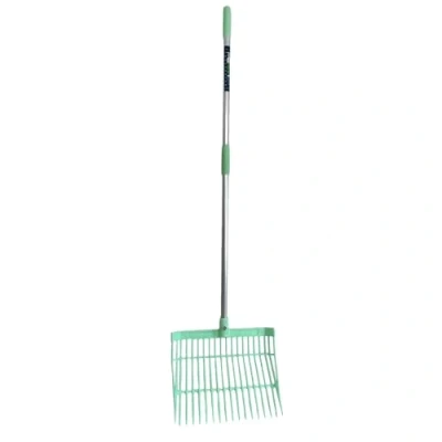 Image of AB Tools Quality Aluminium Green ABS Bedding &amp; Shaving Fork Equestrian Tack Room