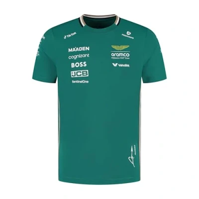 Image of Aston Martin F1 2025 Fernando Alonso Team Tshirt for Men Green Size: XXL