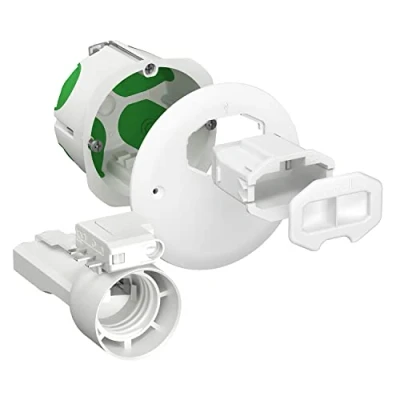 Image of Schneider Electric IMT35027 Multifix Air DCL Wall Light Box with Non Affl Cover, Connection, E27 Socket