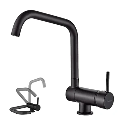 Image of Ibergrif, Folding Kitchen Tap with Rotation Spout, Sink Mixer Ideal for Window Installation
